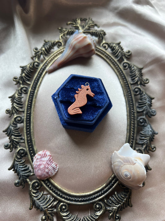 Goldstone Seahorse Pendant