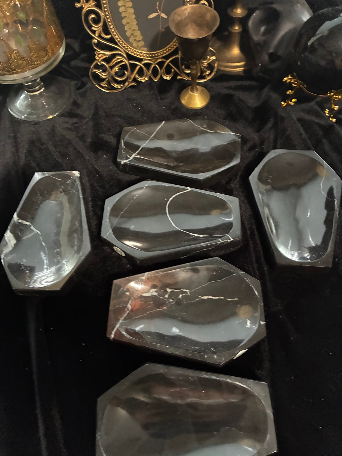 Marble Coffin Trinket Dishes