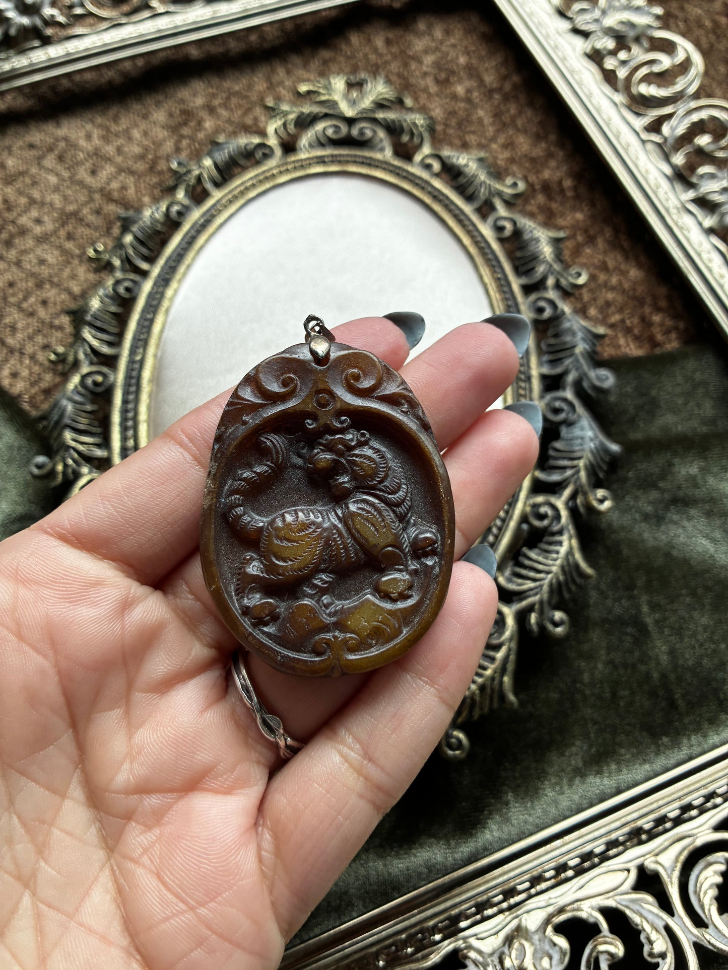 Hand Carved Tiger Pendant