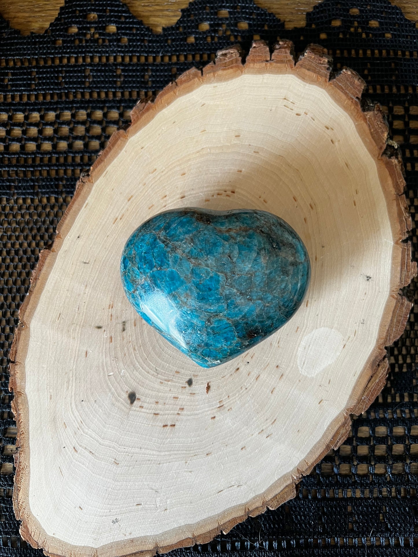 Blue Apatite Heart
