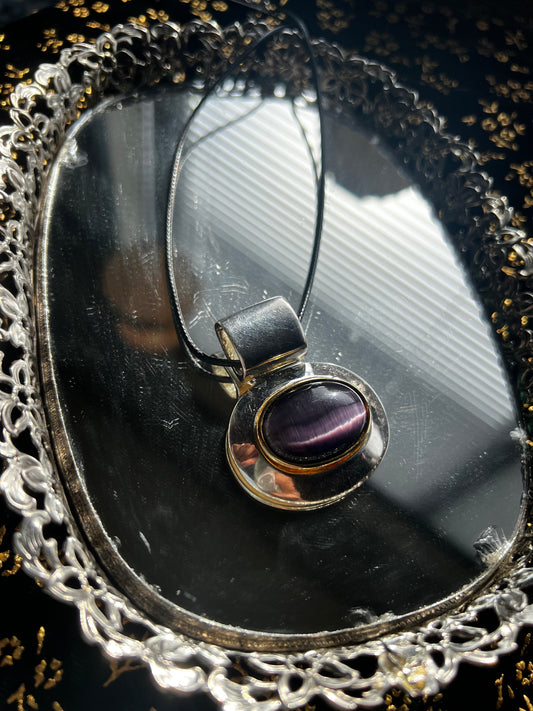 Purple Catseye Necklace