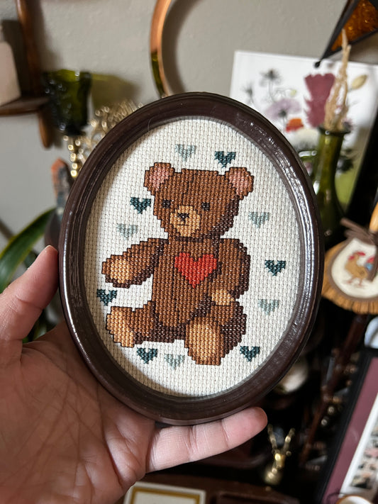 teddy bear cross stitch