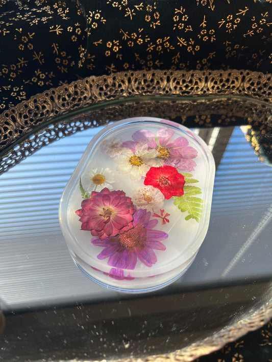 Queen Persephone Pressed Flower Resin Tray