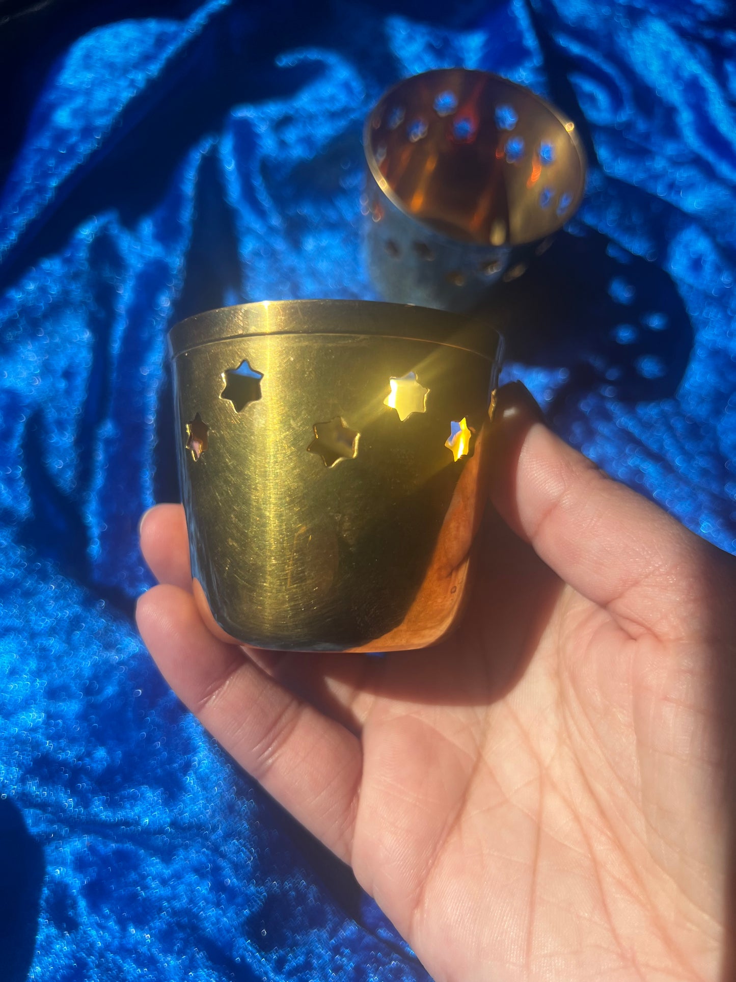 Pair of Brass Tealight Holders