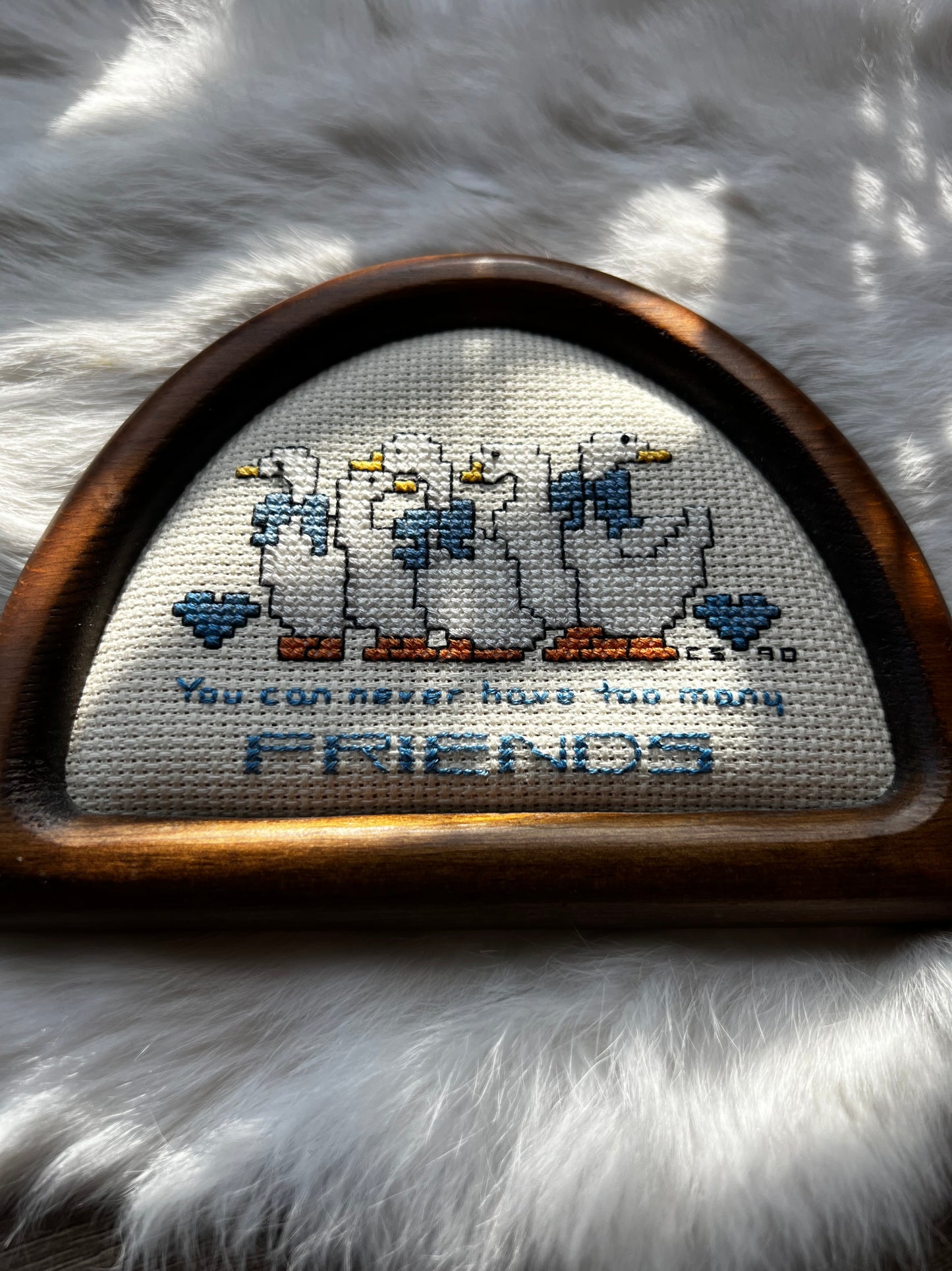 Goose Cross Stitch Hanging
