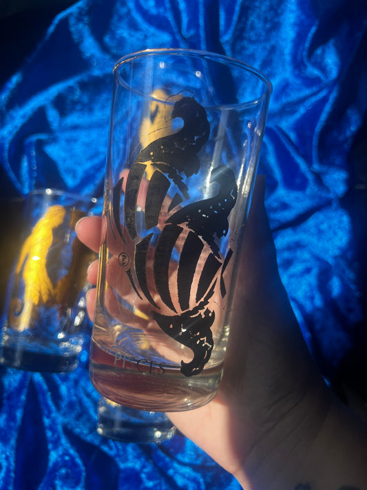 Vintage Zodiac Glass Cups