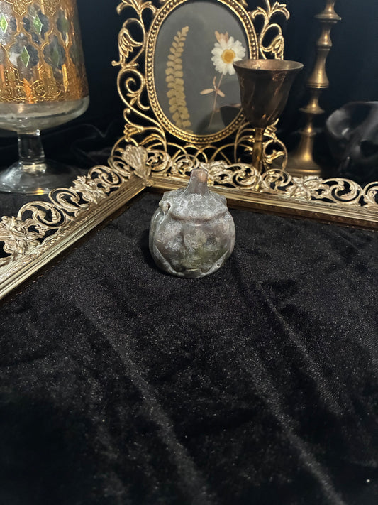 Moss Agate Jack’ O Lantern