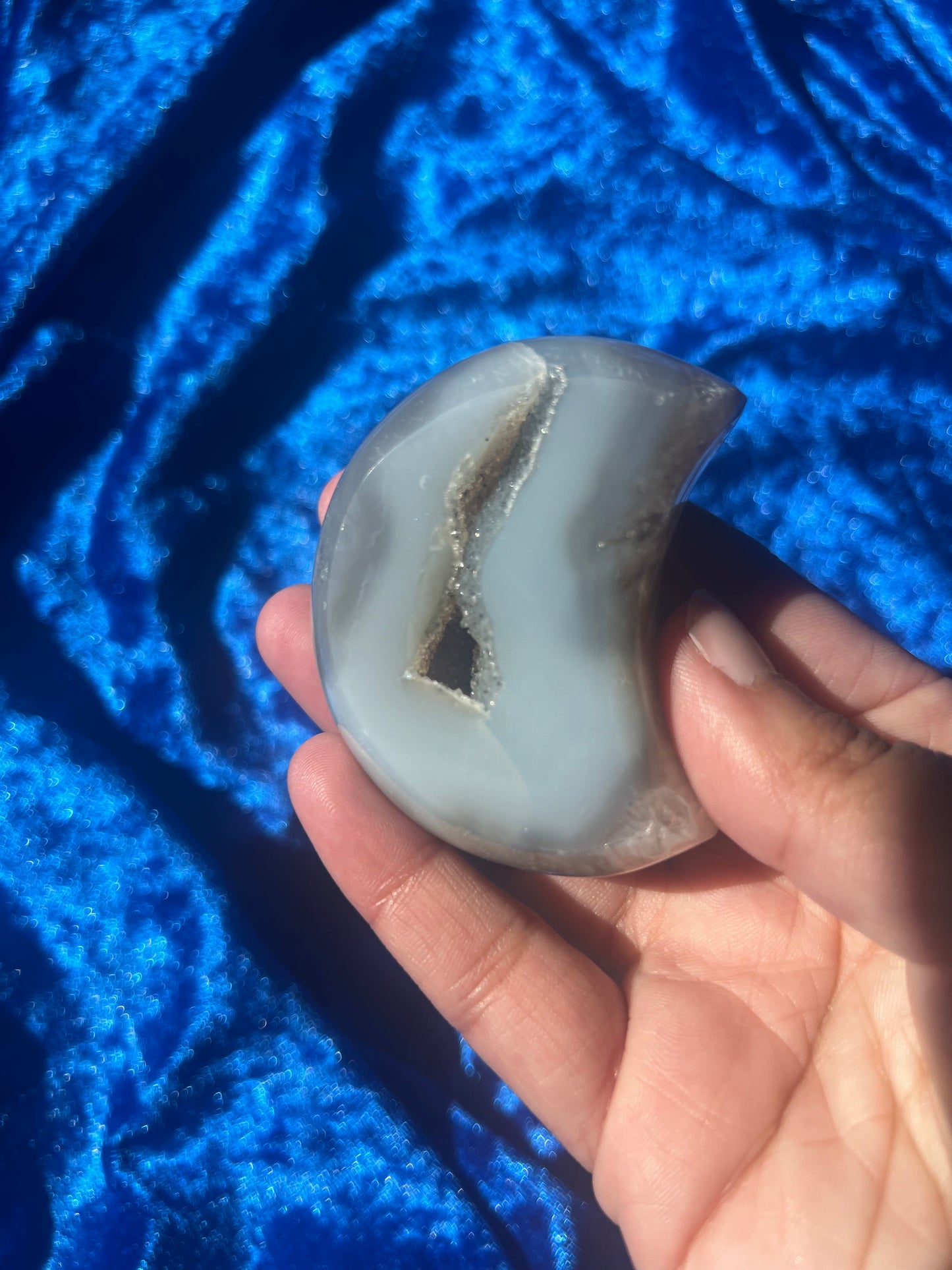Small Druzy Agate Moon