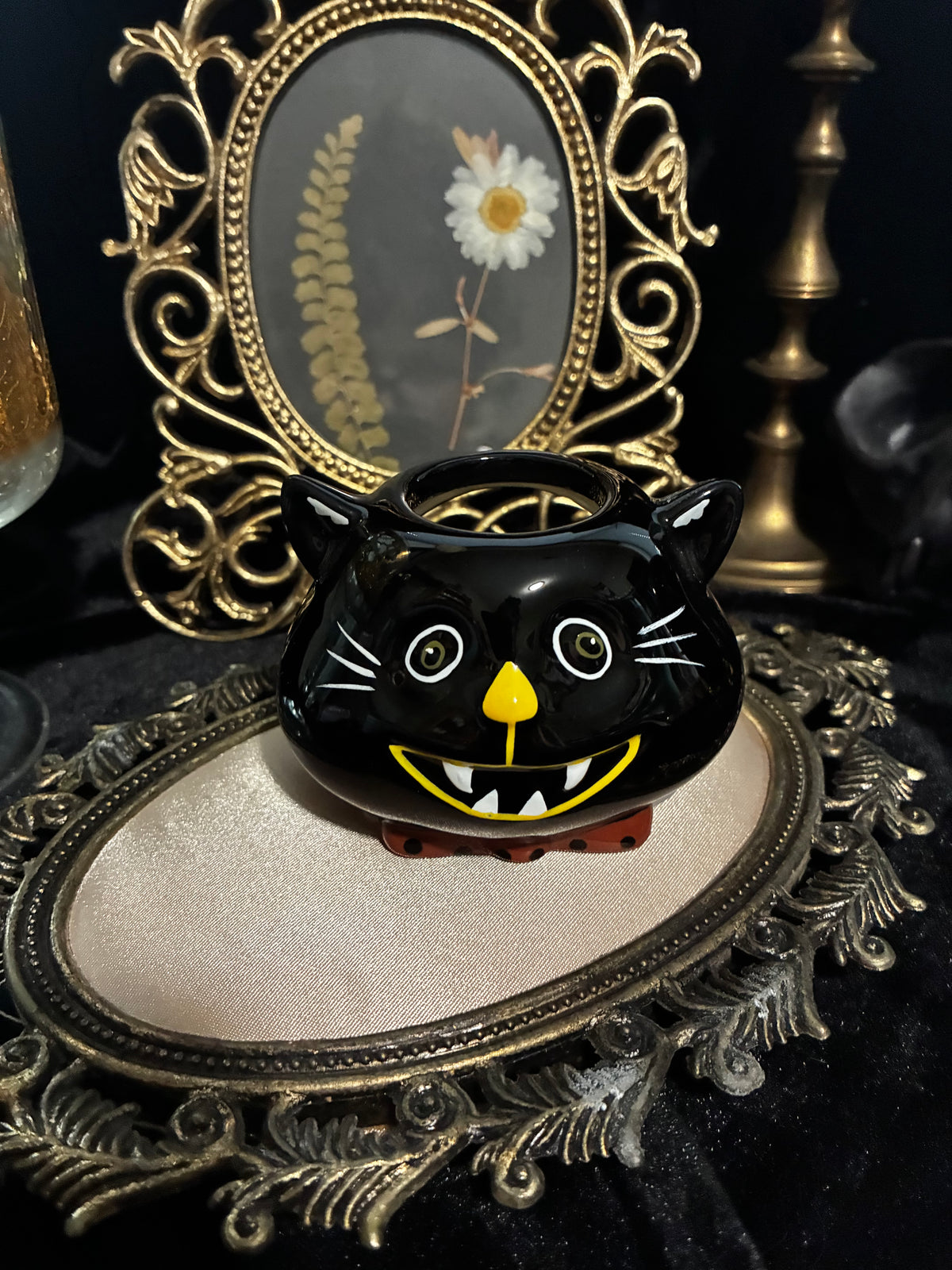 Black Cat Tealight Holder