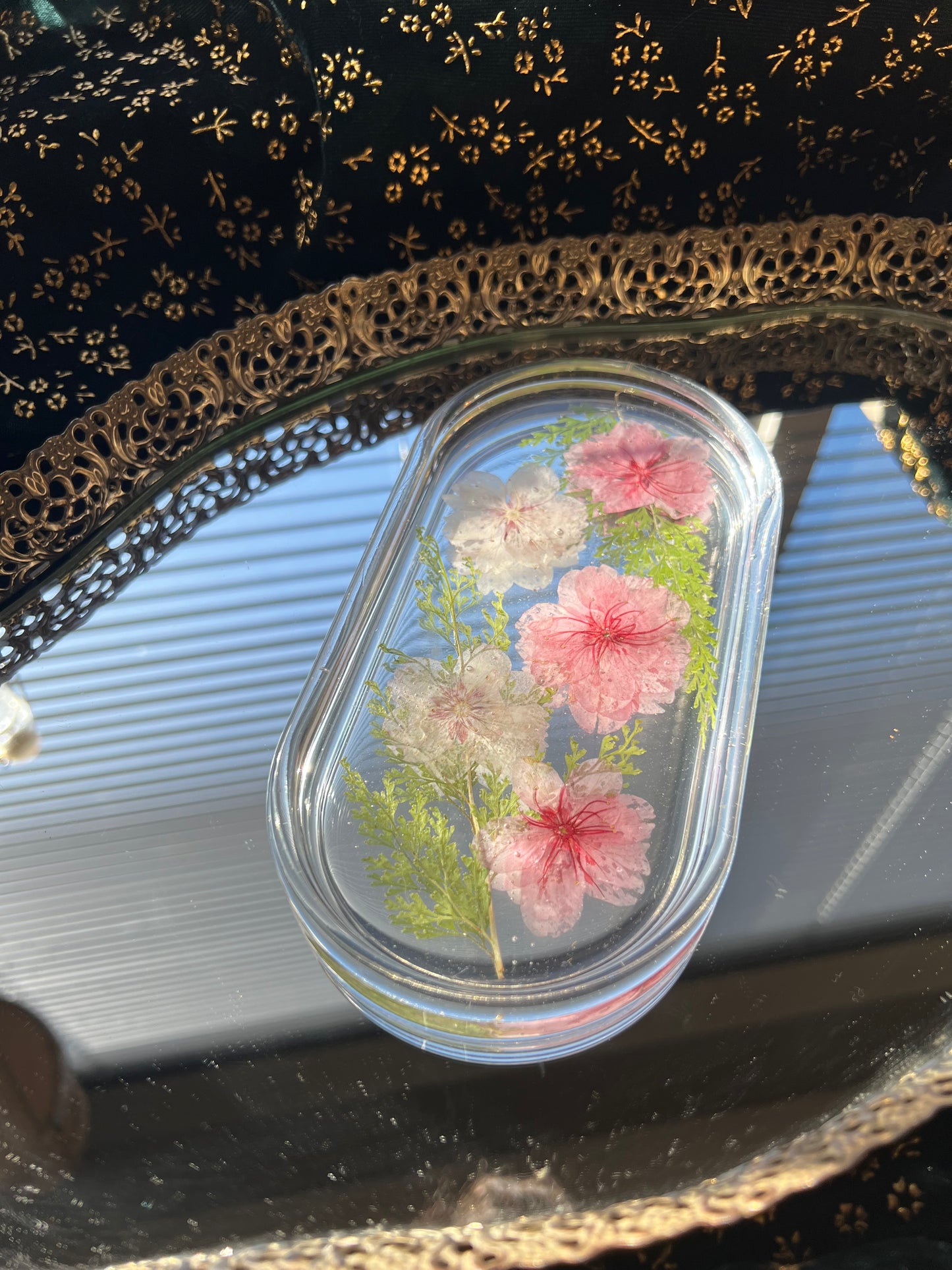 Spring Flowers Pressed Flower Resin Tray