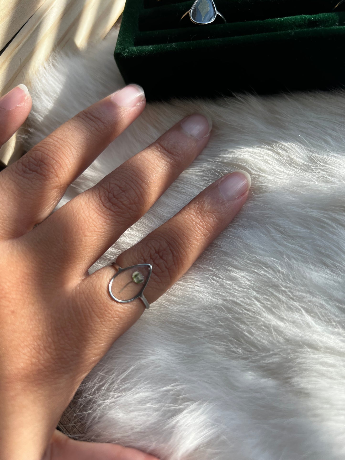 Pressed Floral Resin Rings