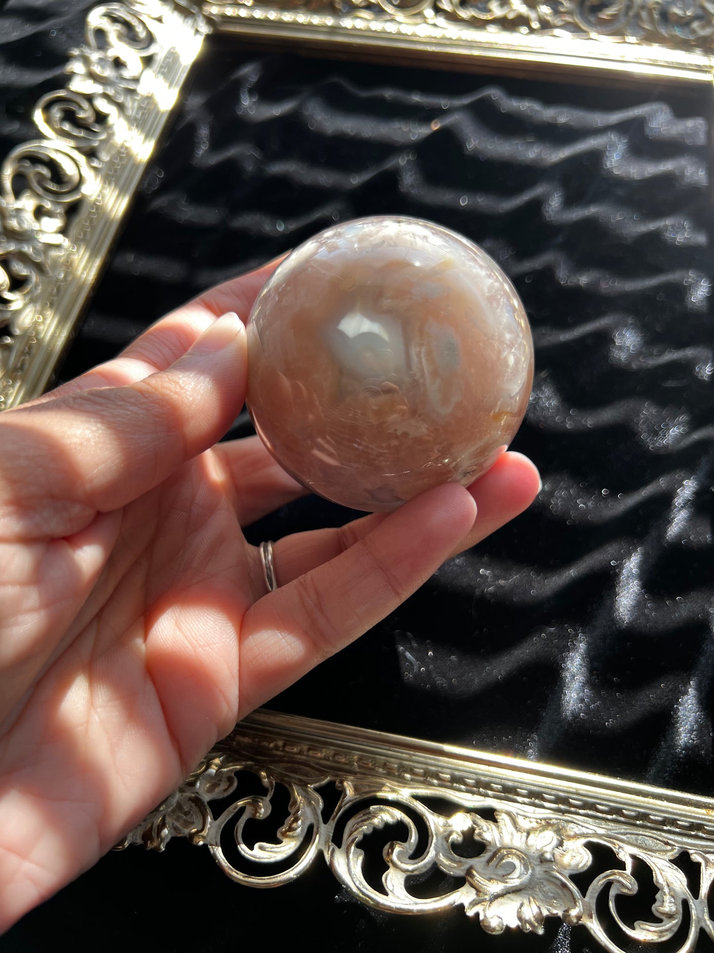 Flower Agate Sphere