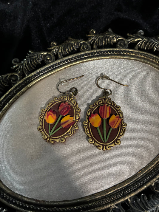 Autumn Tulip Earrings