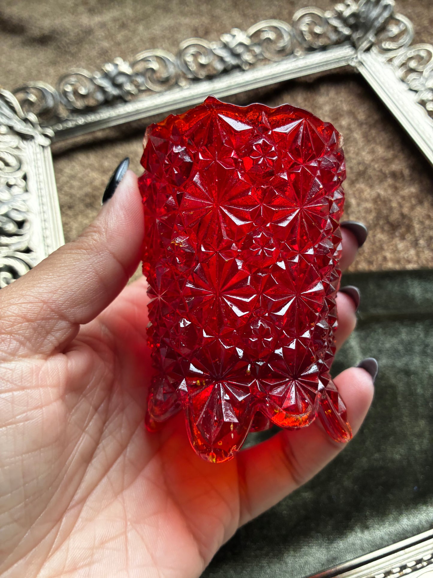 Ruby Toned Candle Holder