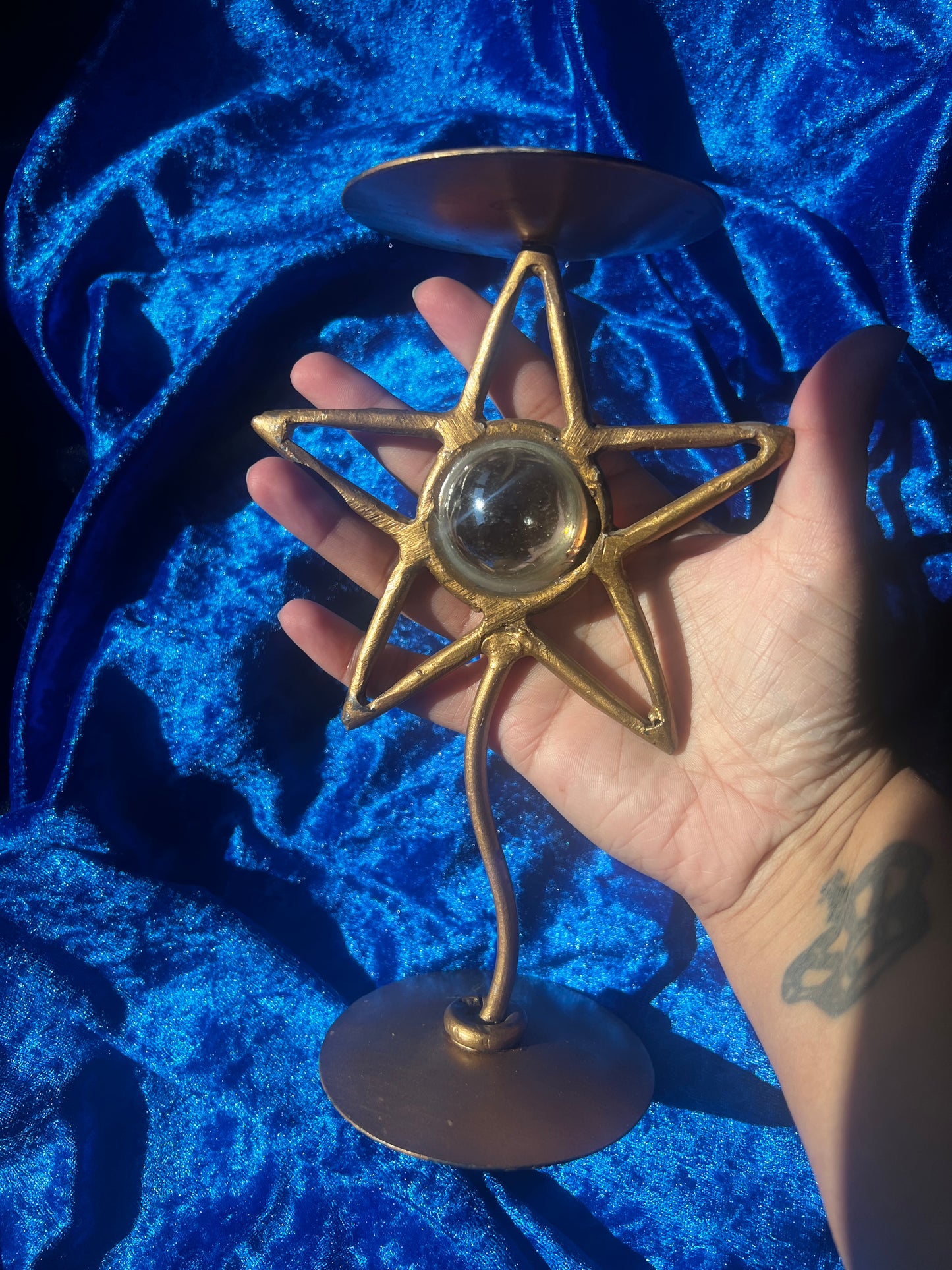 Brass Star Candle Holder
