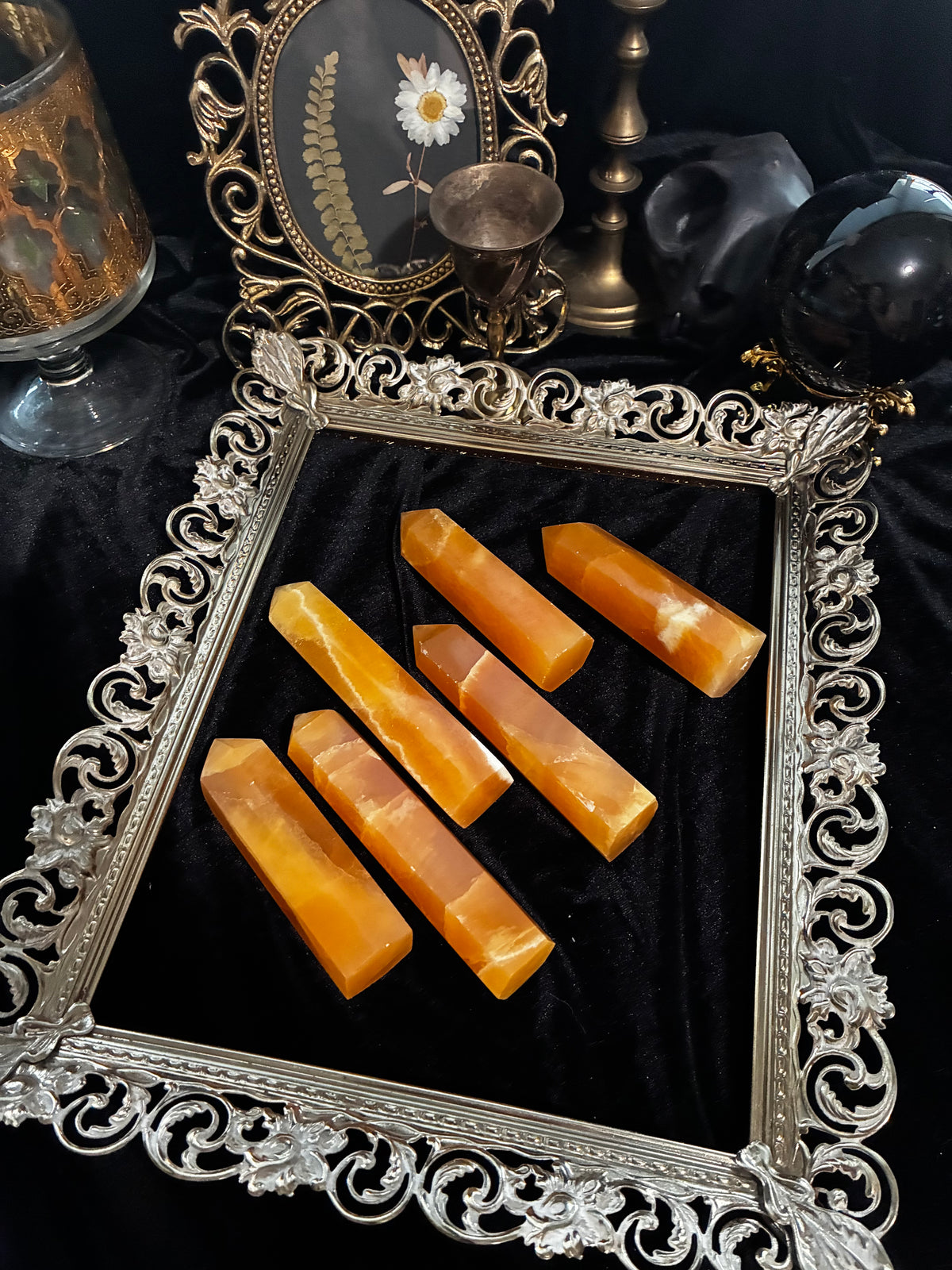 Orange Calcite Towers