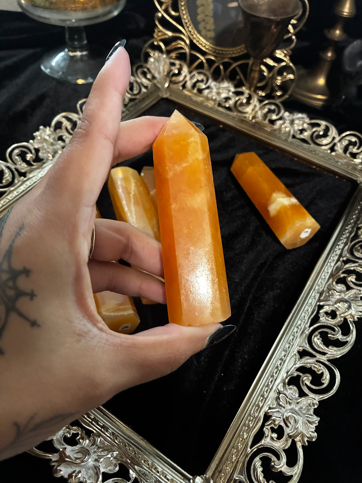 Orange Calcite Towers