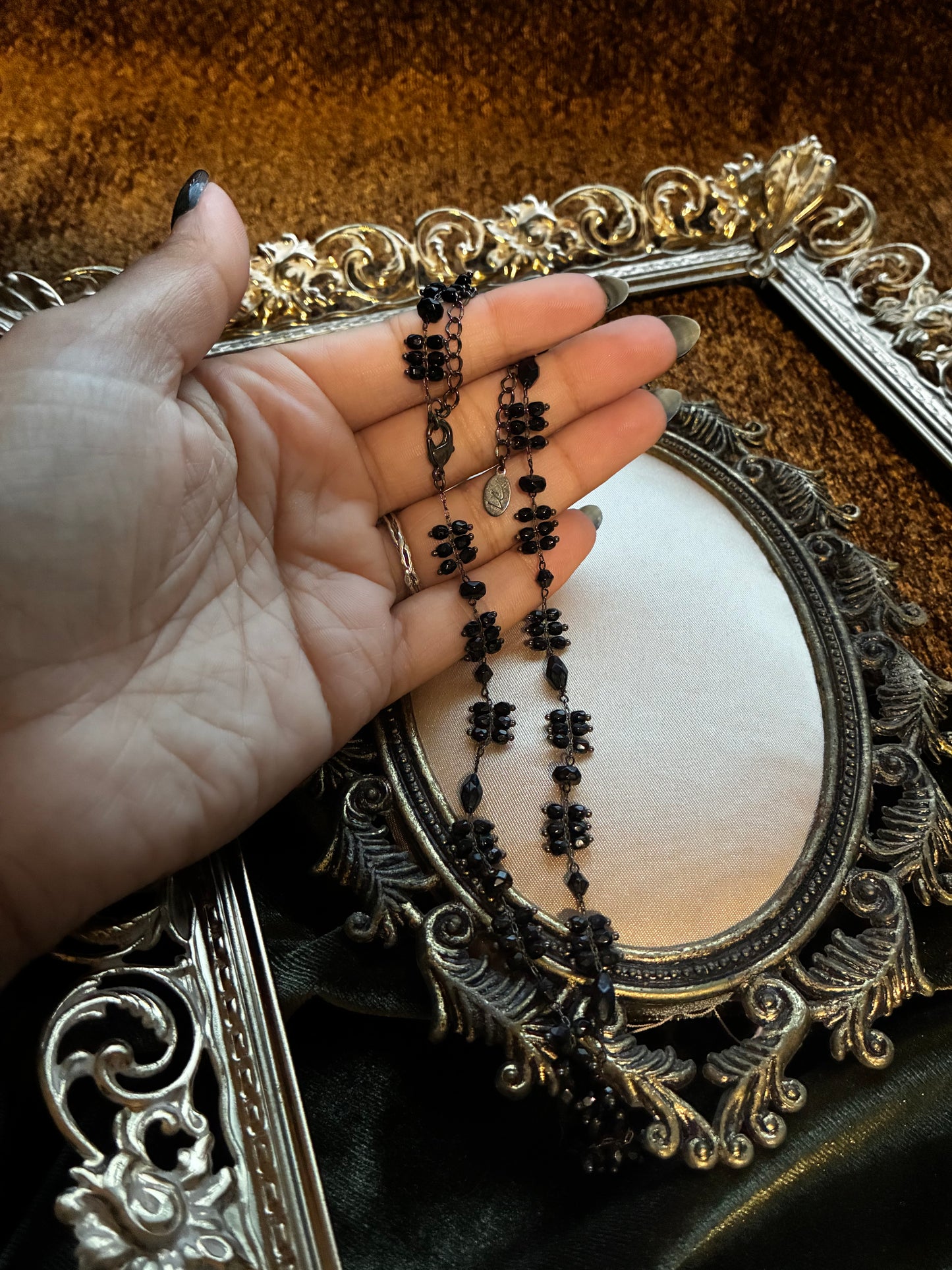 Black Beaded Necklace