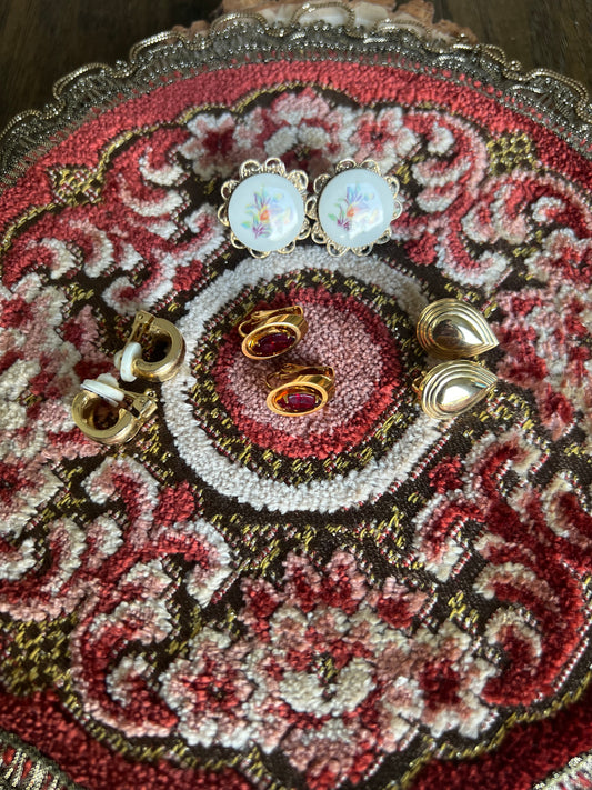 clip on vintage earrings