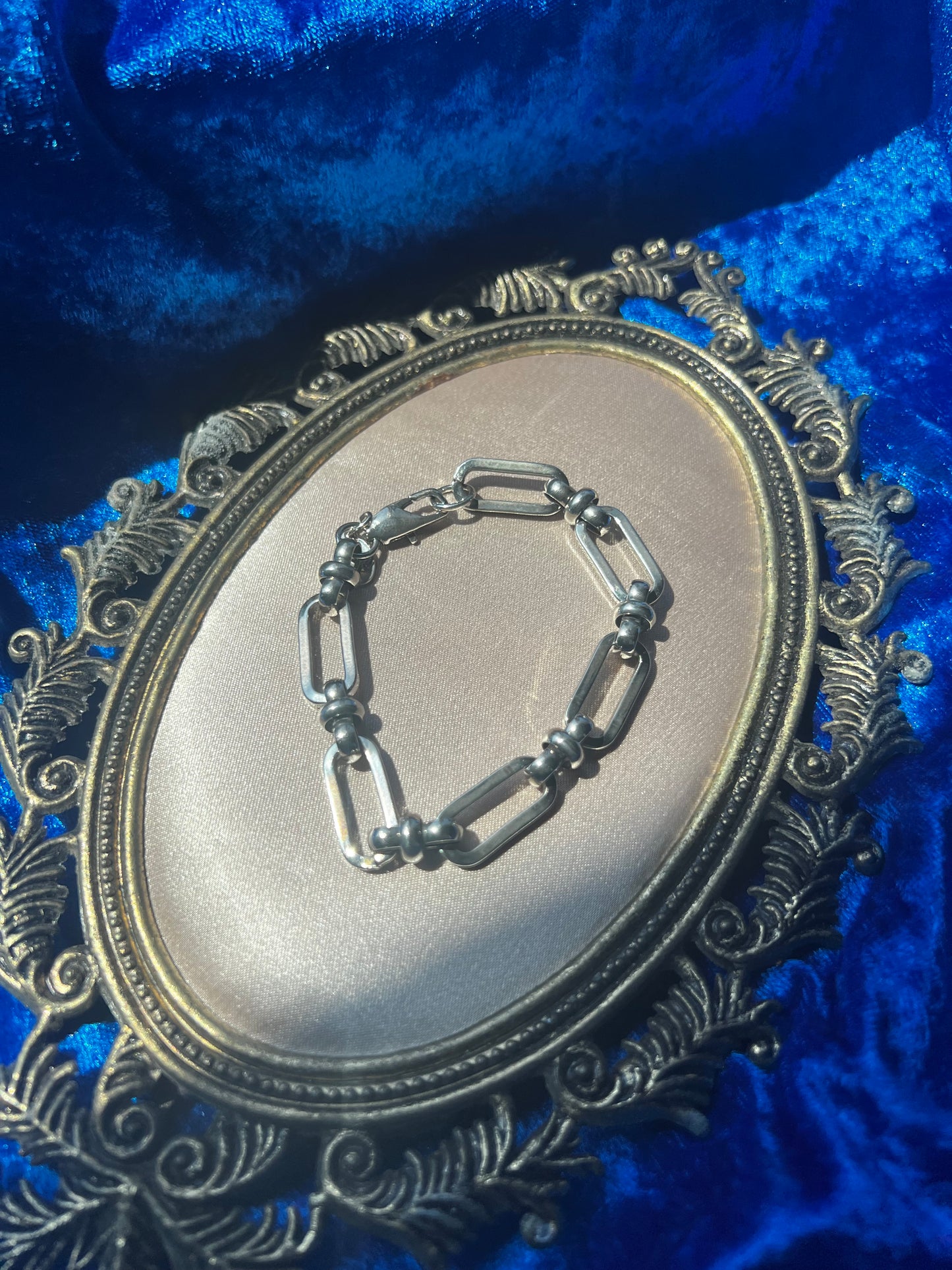 Silver Toned Y2K Express Bracelet