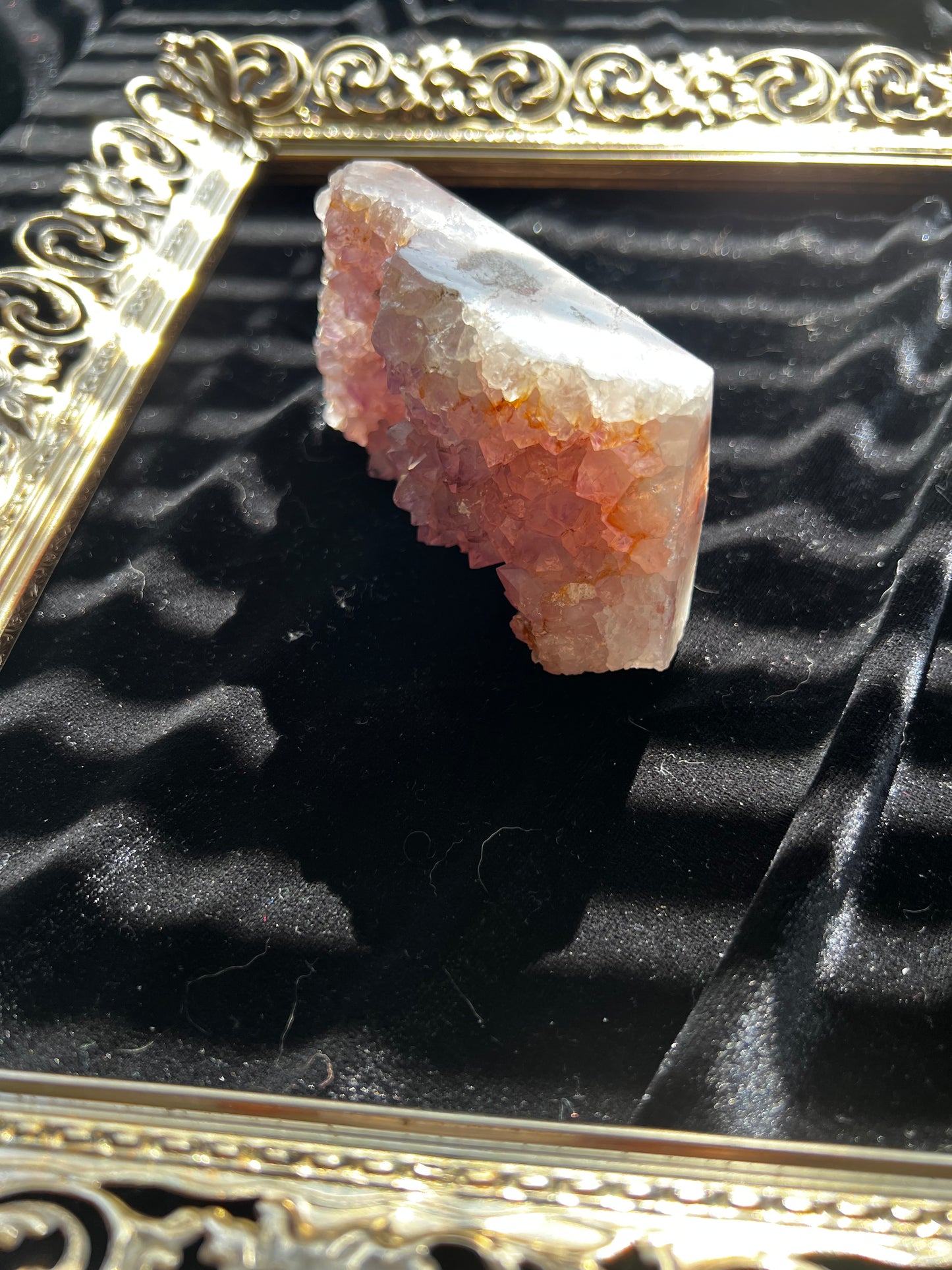 Flower Agate and Amethyst Freeform