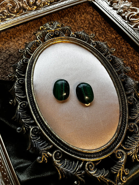 Malachite Clip-on Earrings