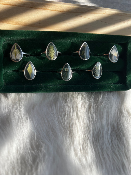 Pressed Floral Resin Rings