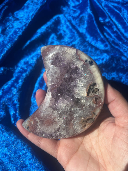 Amethyst Moon Carving