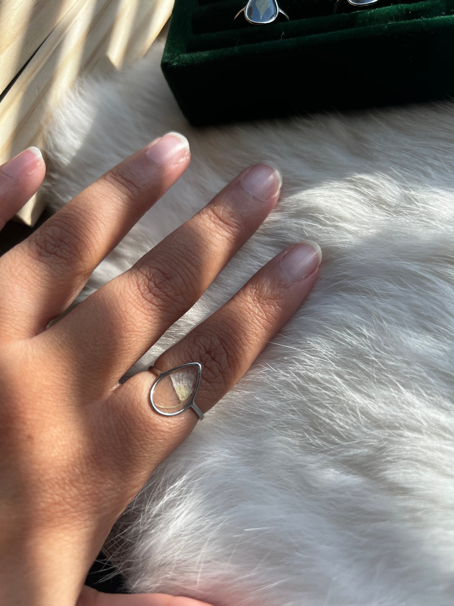 Pressed Floral Resin Rings