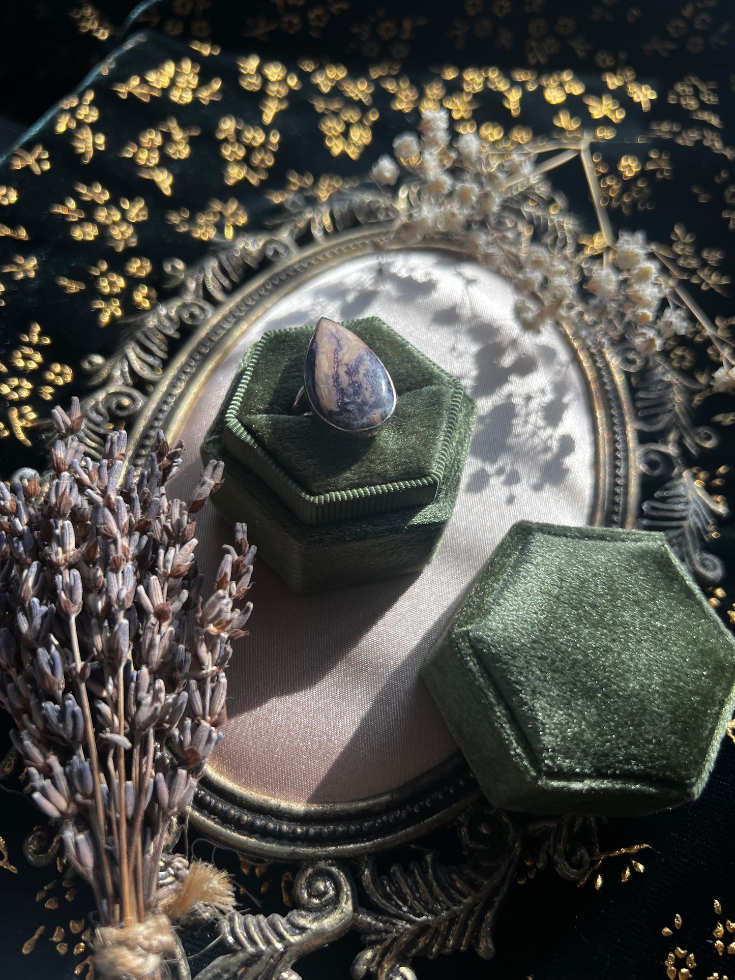 Jasper Silver Toned Ring