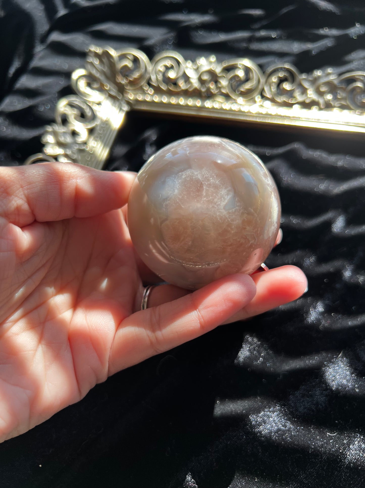 Flower Agate Sphere