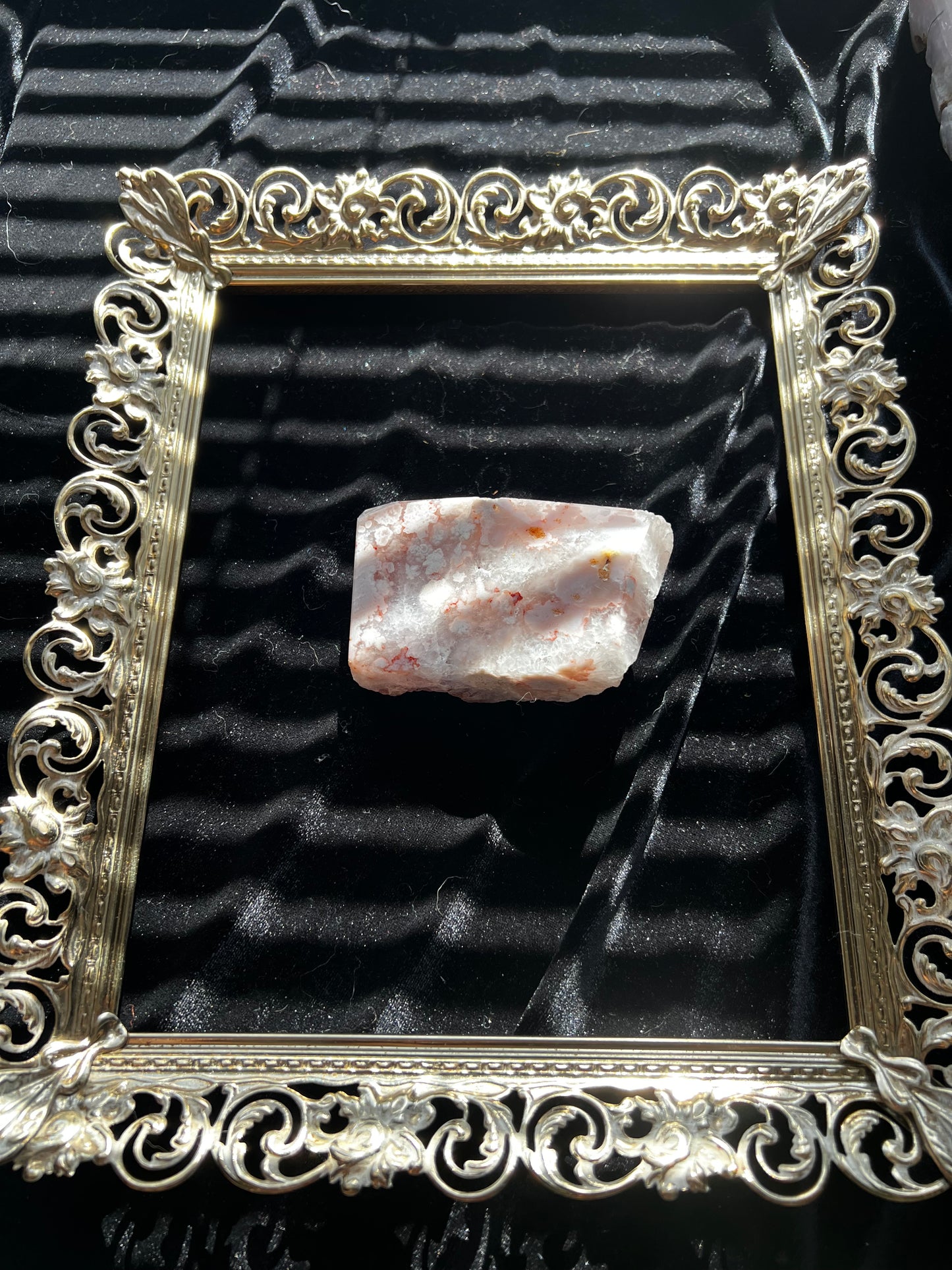 Flower Agate and Amethyst Freeform