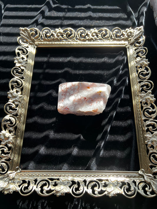 Flower Agate and Amethyst Freeform