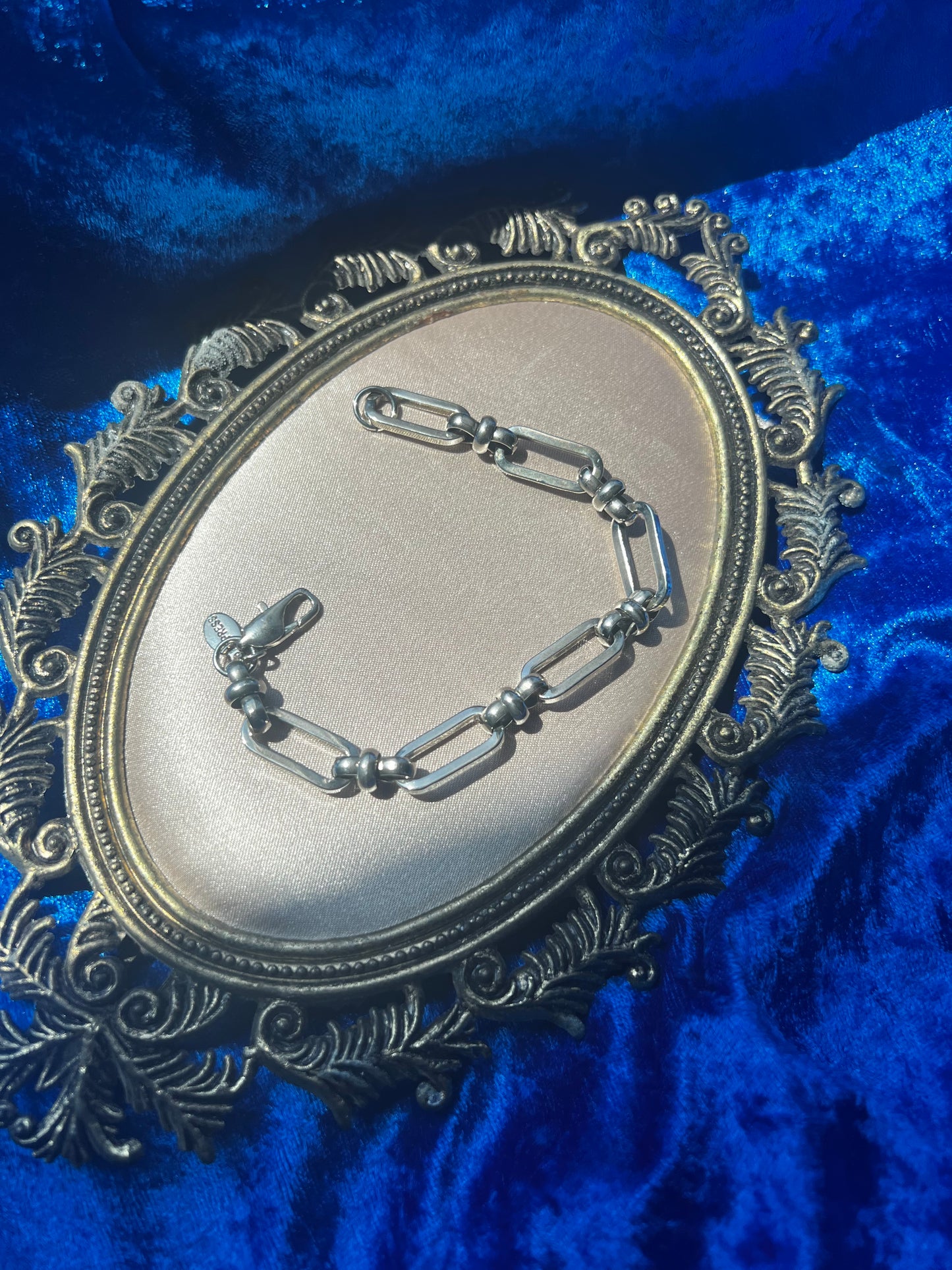 Silver Toned Y2K Express Bracelet