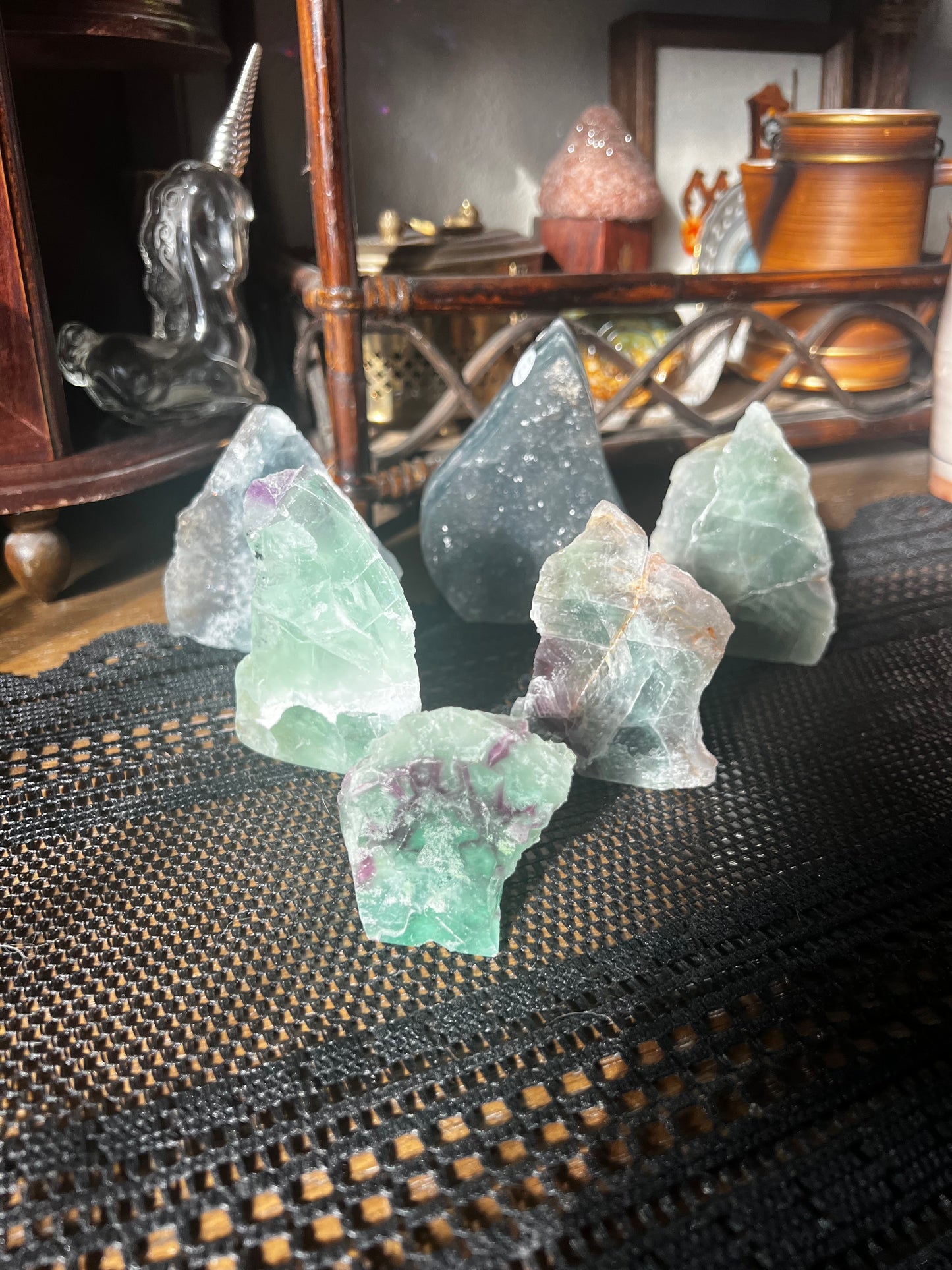 Front Polished Fluorite Freeforms