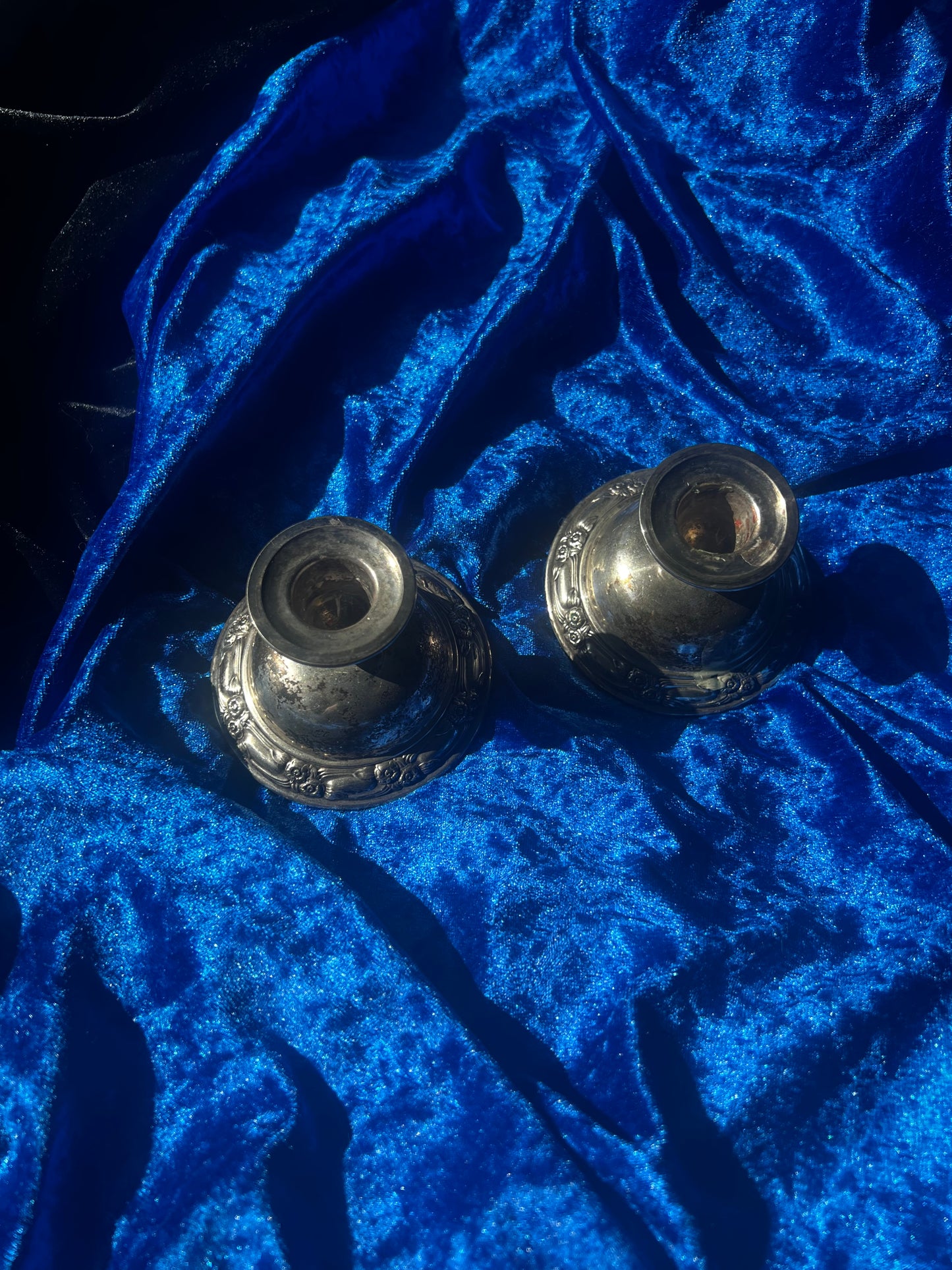 Pair of Silver Candle Stick Holders