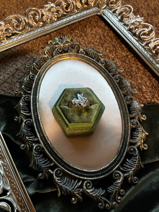 Silver Toned Pegasus Ring