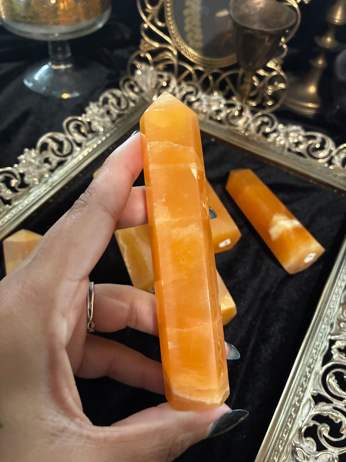 Orange Calcite Towers