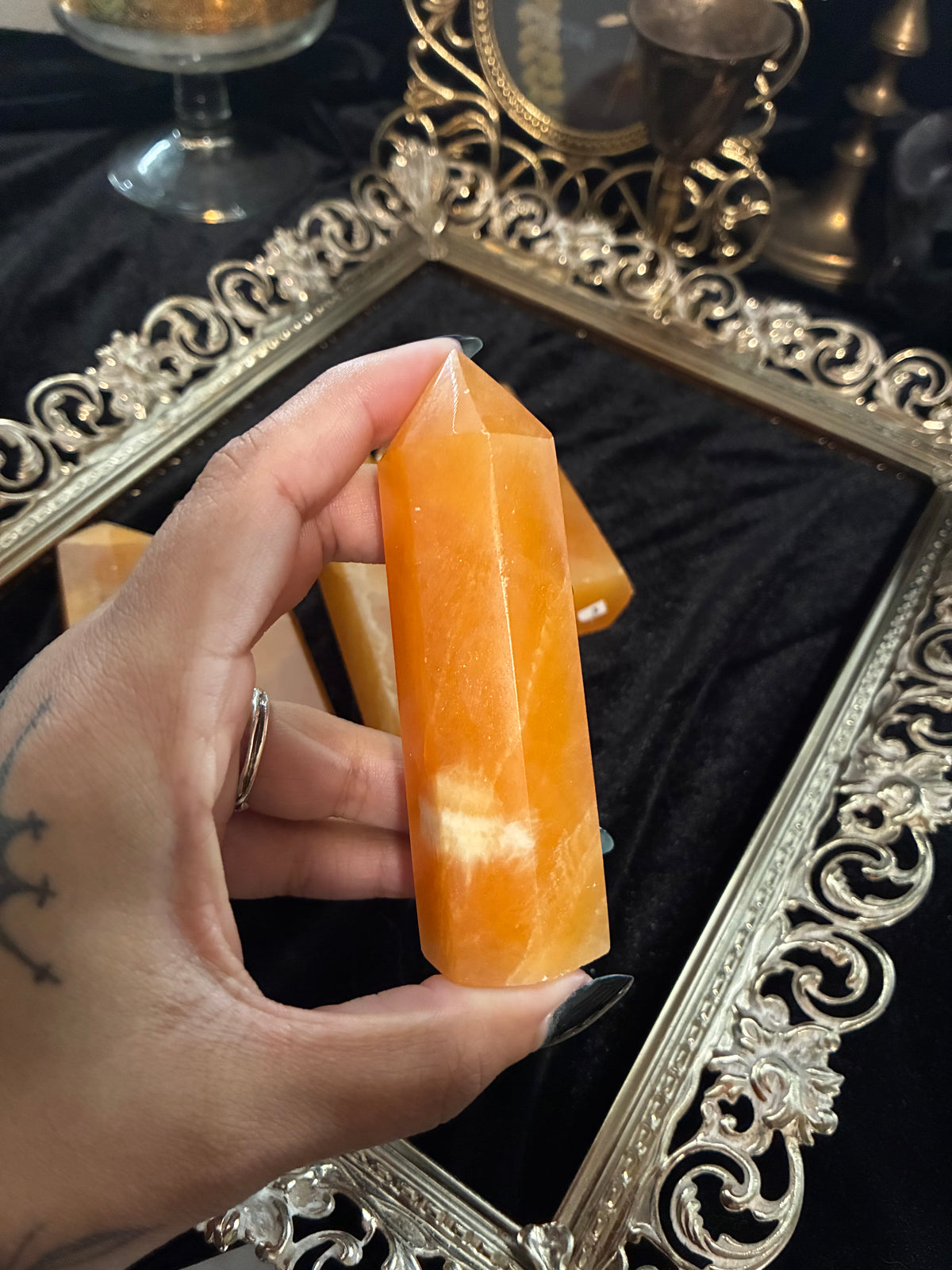 Orange Calcite Towers