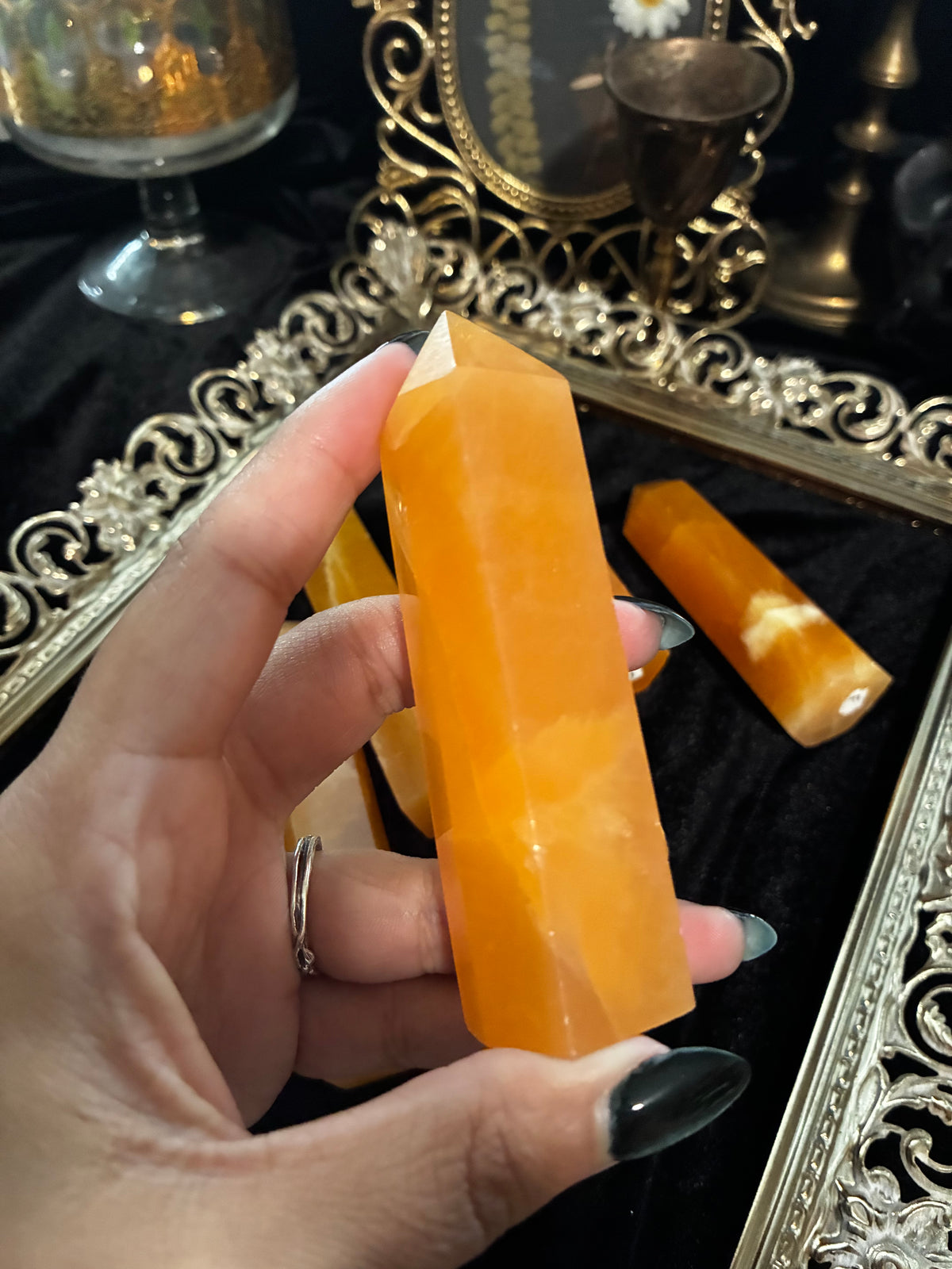 Orange Calcite Towers
