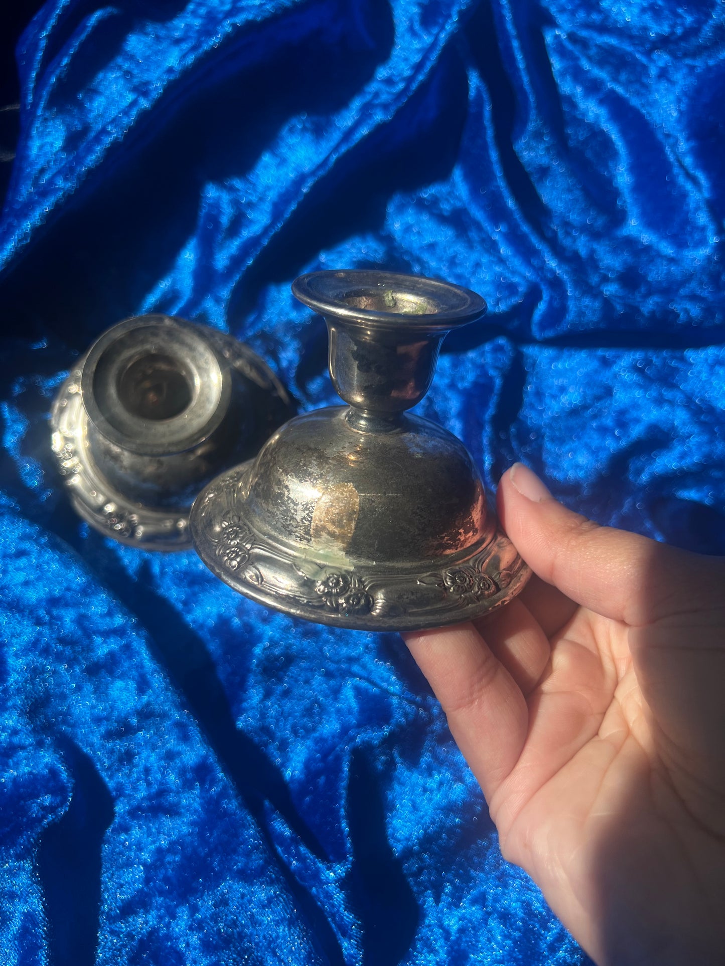 Pair of Silver Candle Stick Holders