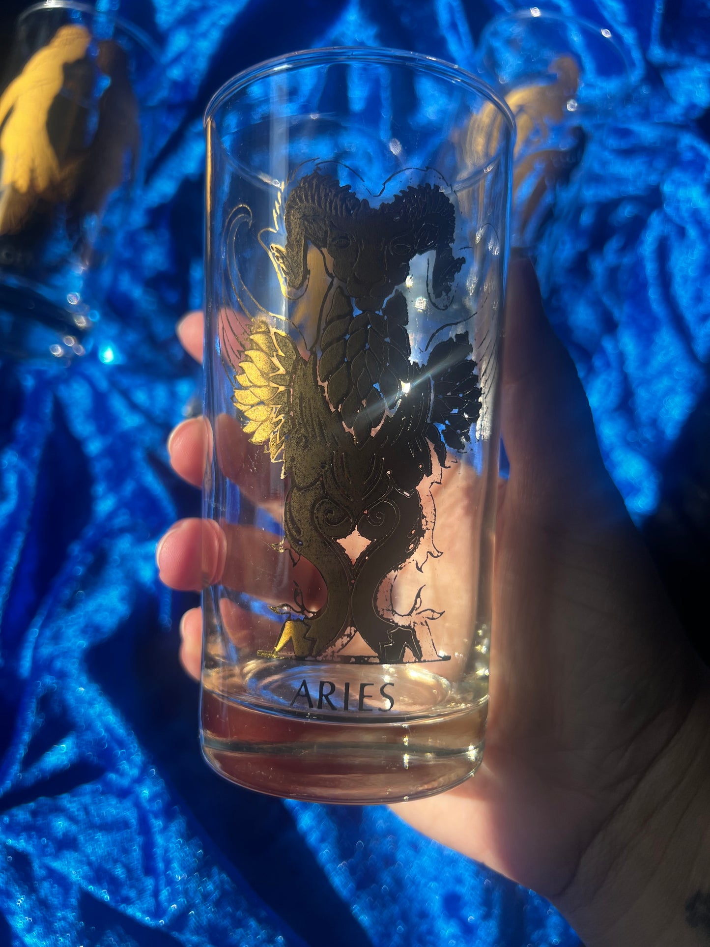 Vintage Zodiac Glass Cups