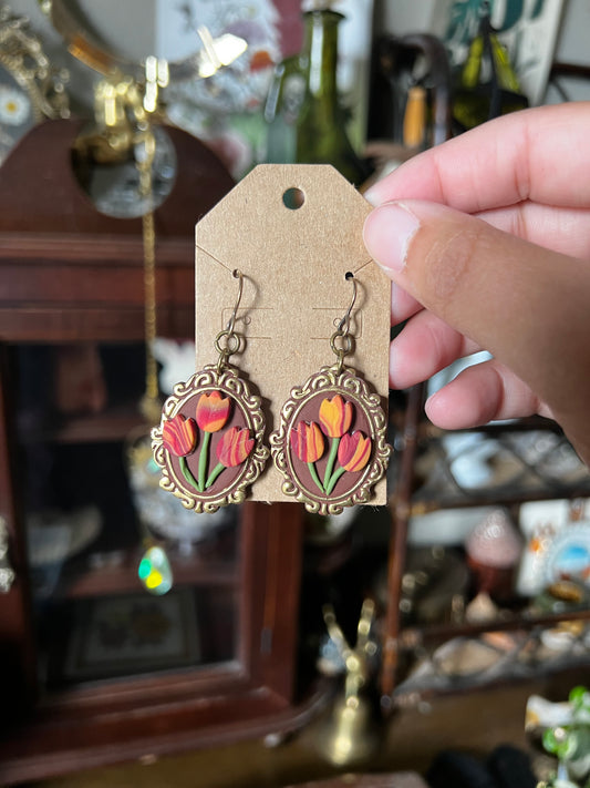 Autumn Tulip Earrings