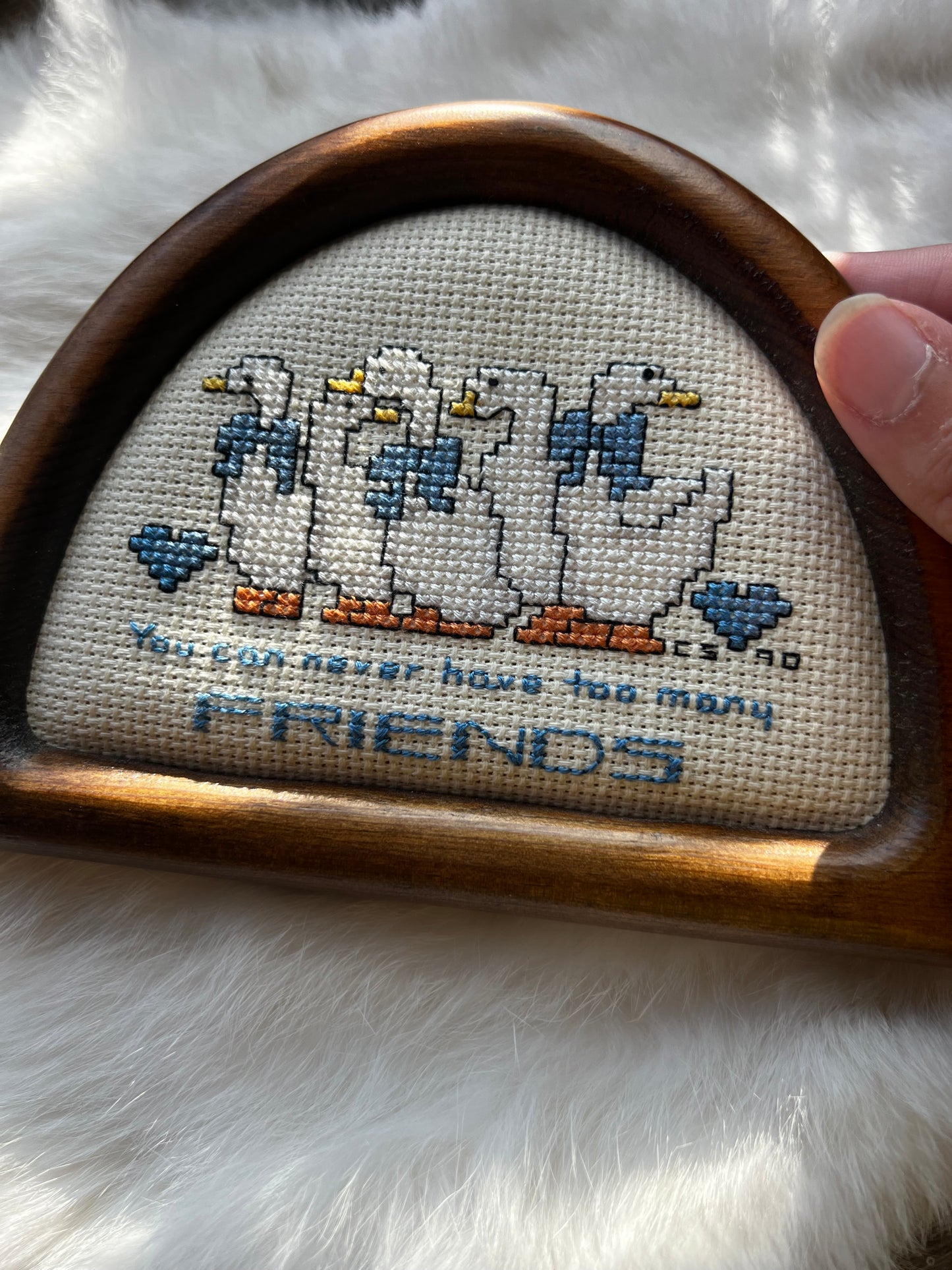 Goose Cross Stitch Hanging