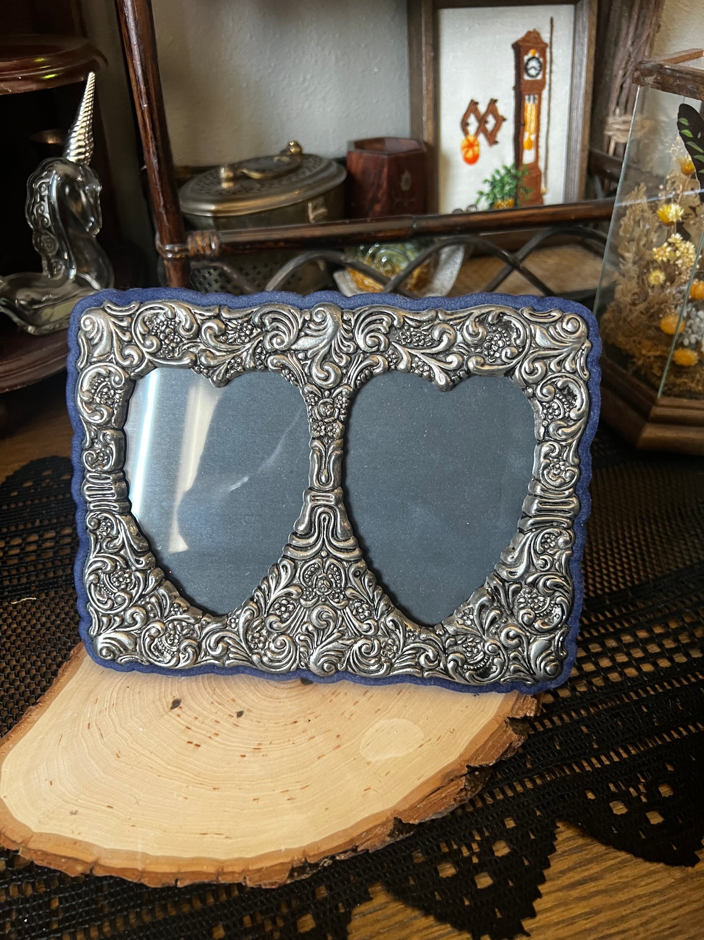 Silver Vintage Heart Frame