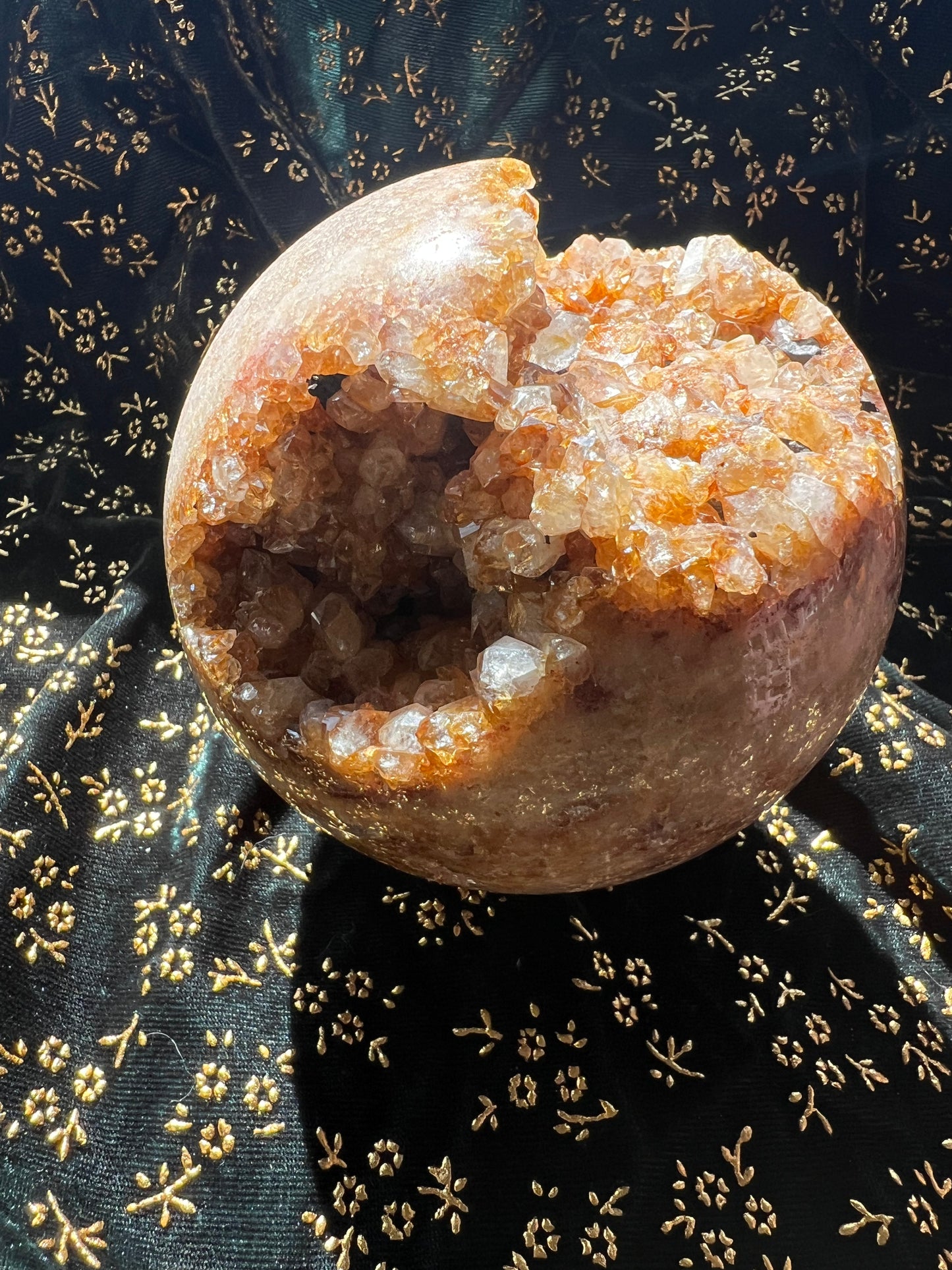 pink amethyst statement sphere