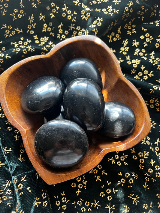 black tourmaline palmstones