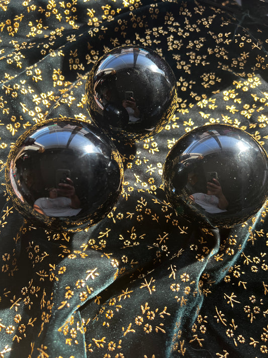 black obsidian spheres