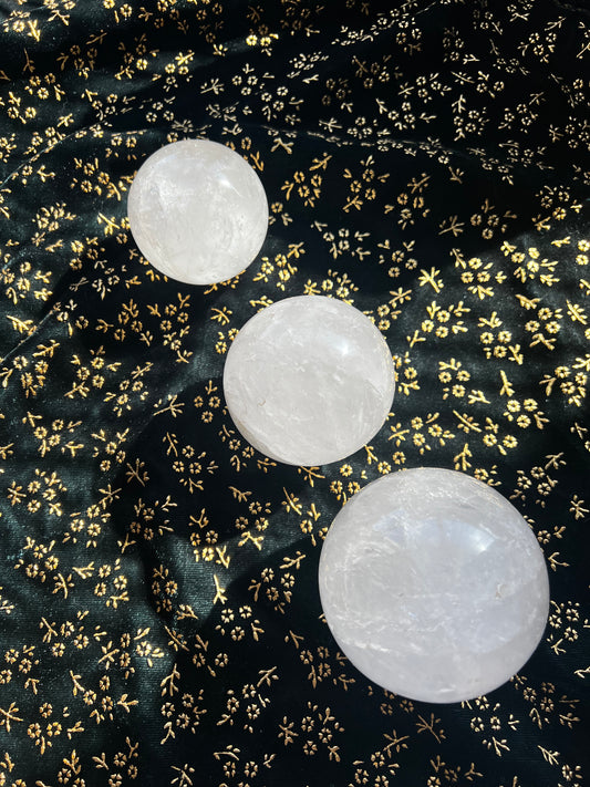 clear quartz spheres