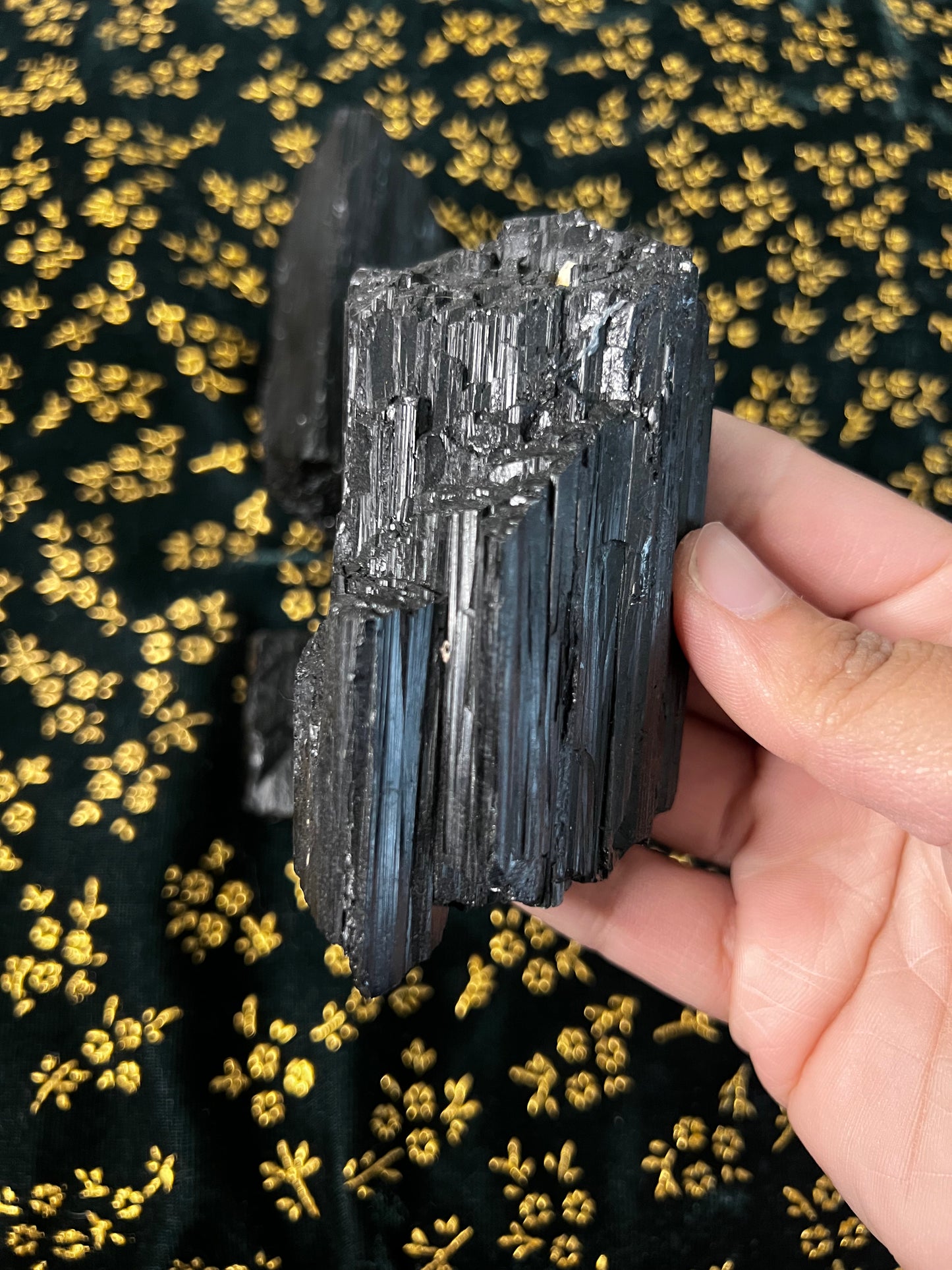 raw black tourmaline chunks